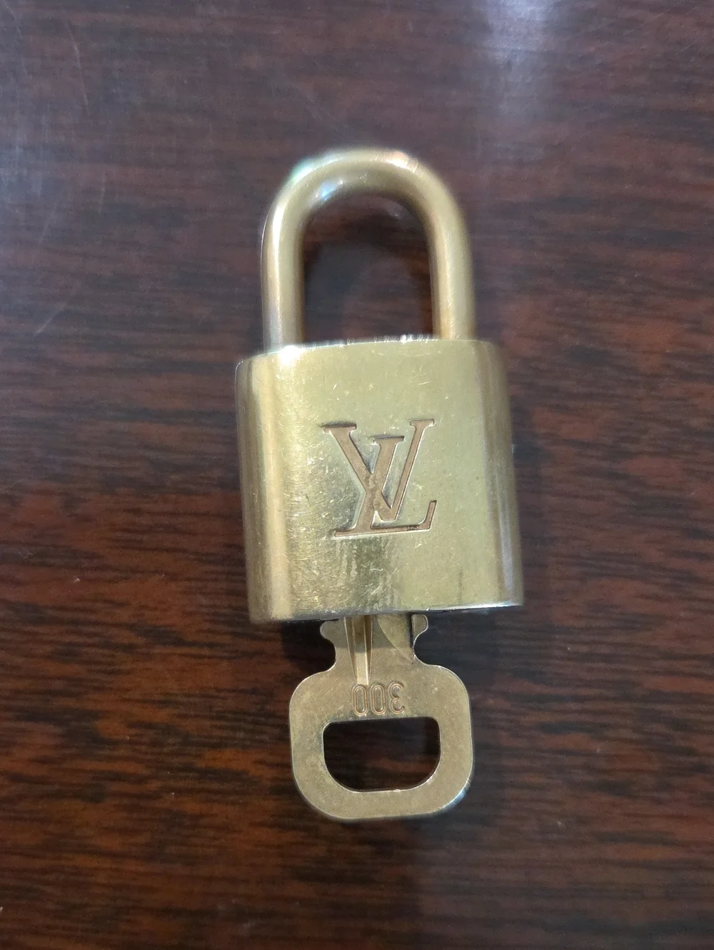Louis Vuitton Brass Tone Padlock with Key #300